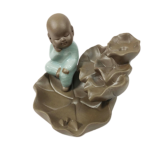 禪定小沙彌 紫砂香爐【十方】143351