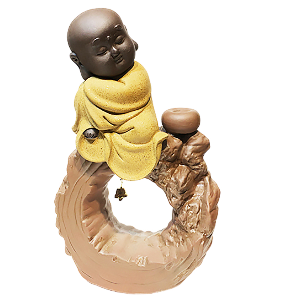 圓滿沙彌紫砂香爐/橘色【十方】143355