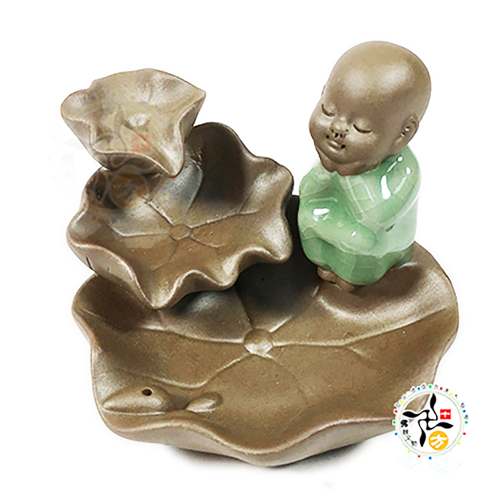 沉思小沙彌 紫砂香爐【十方】143352