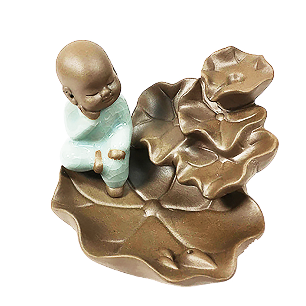 禪定小沙彌 紫砂香爐【十方】143351