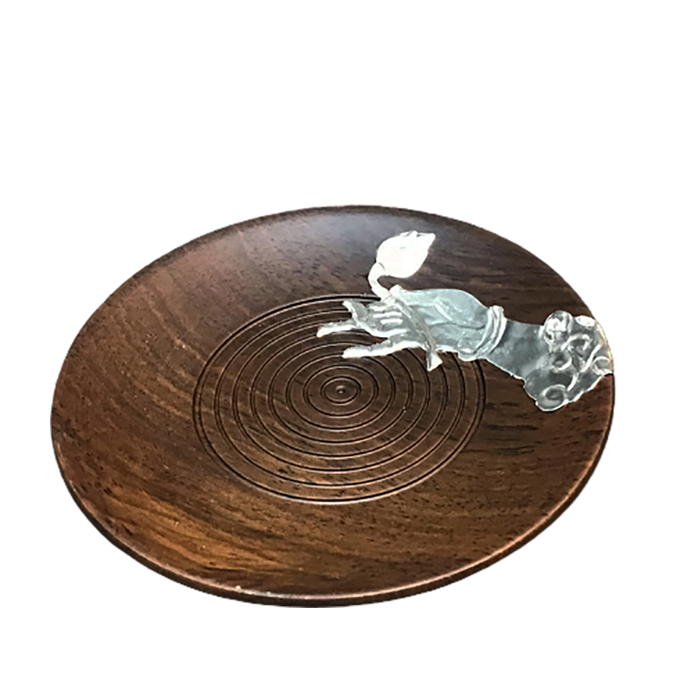 佛手獻花黑檀小盤10公分【十方】147397