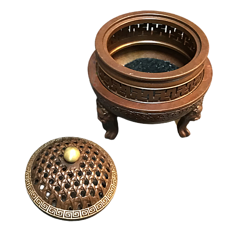 卍典雅紅銅鼎爐 【十方】147744