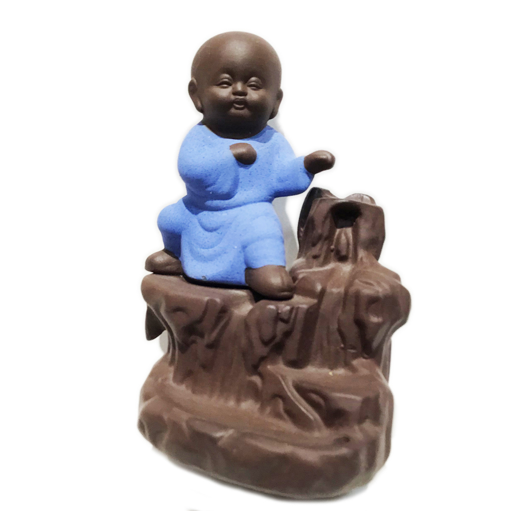 小沙彌 倒流香爐 藍色【十方】149845