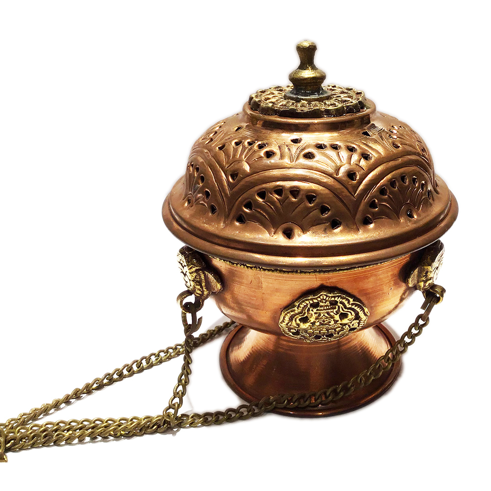 藏式紅銅煙供掛爐【十方】150715