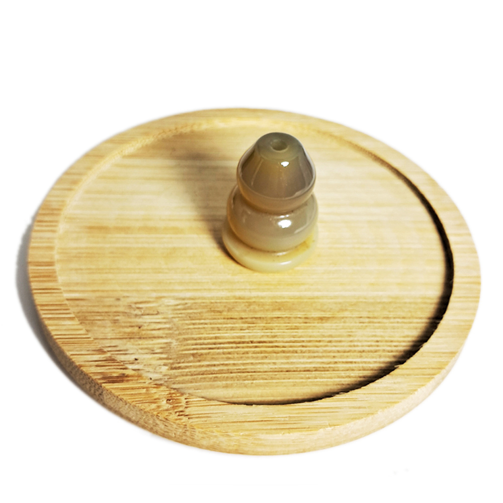 葫蘆{玉髓}香插&竹盤【十方】152341