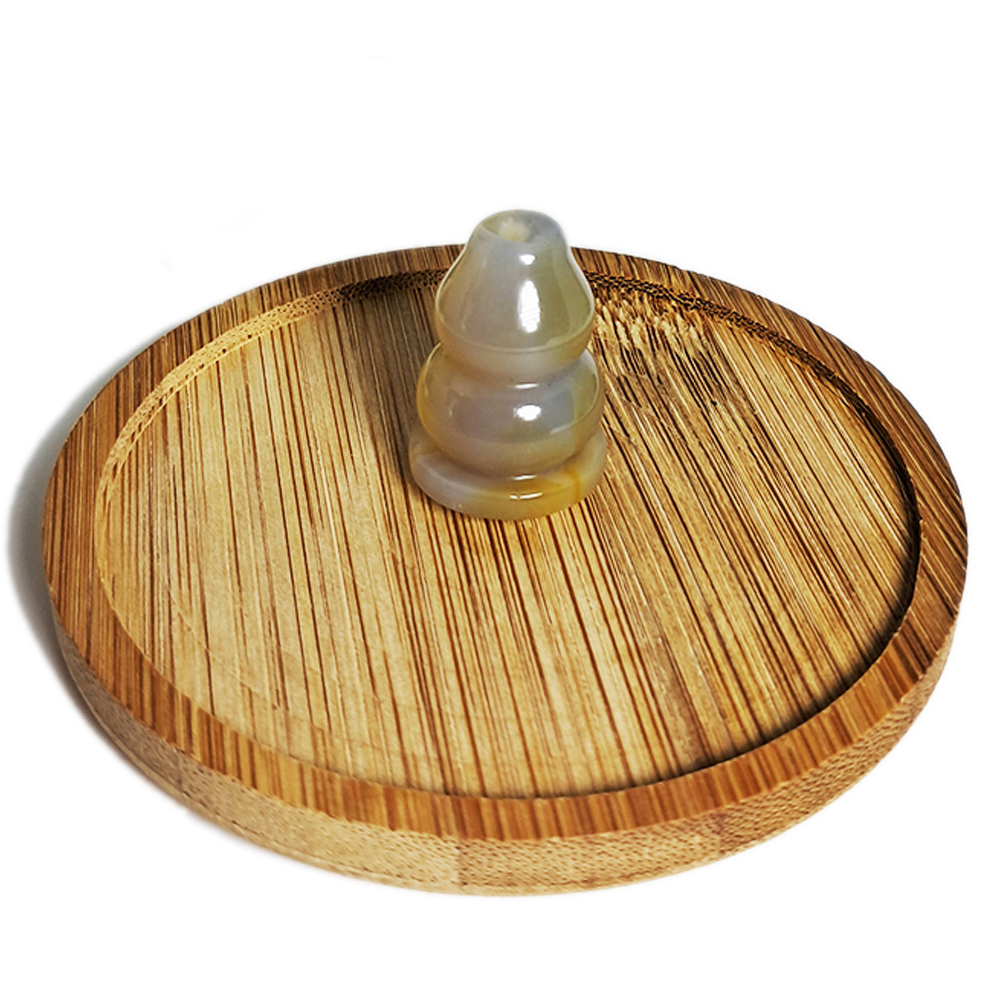 葫蘆{玉髓}香插&竹盤【十方】152341