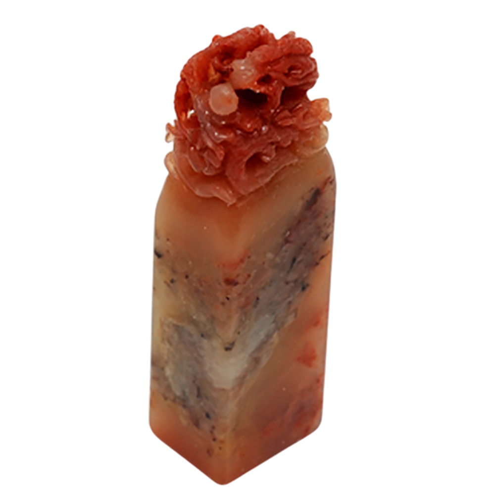 祥龍頂級 壽山三彩芙蓉凍石巧雕印章【十方】114966