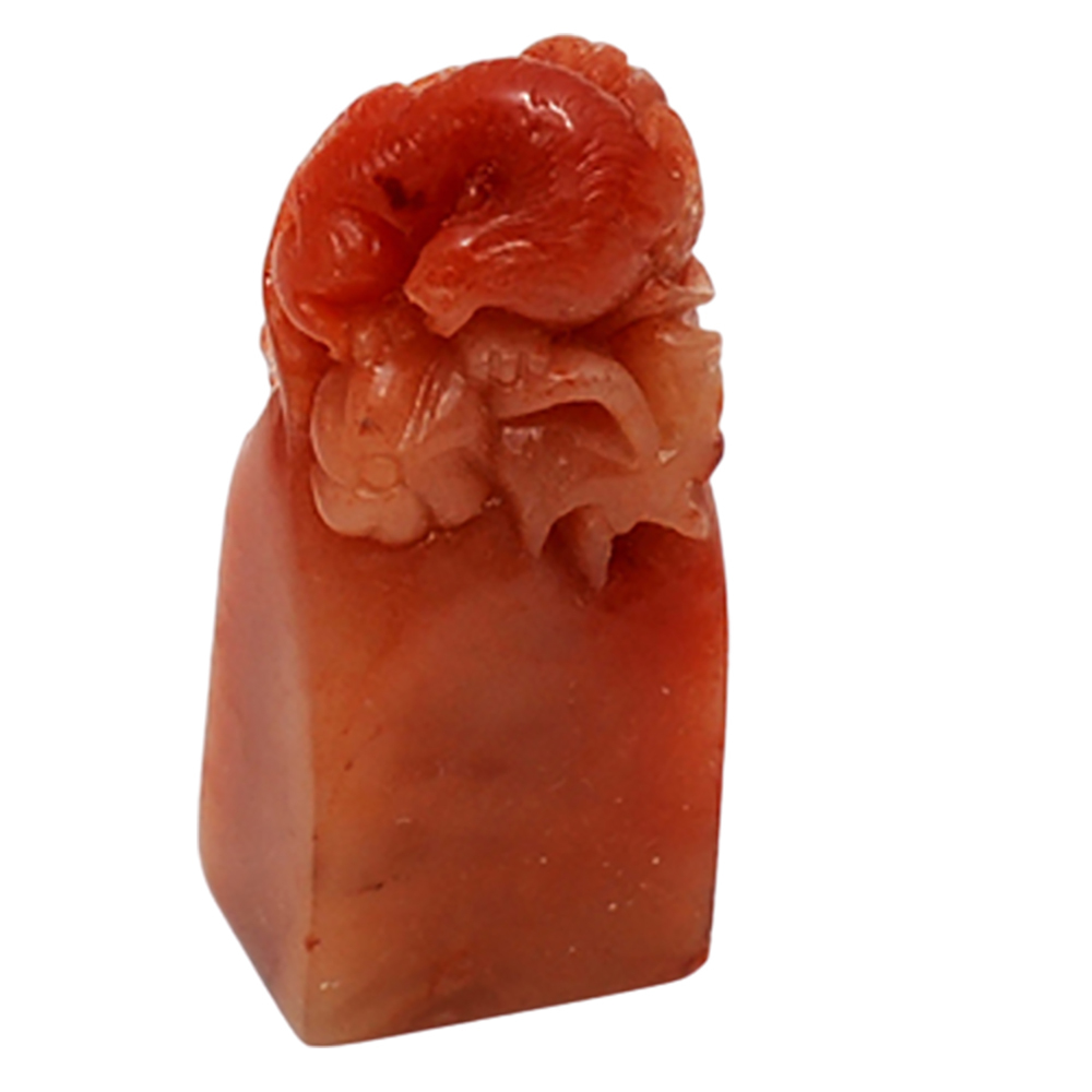 螭龍 頂級壽山三彩芙蓉凍石巧雕印章【十方】114965