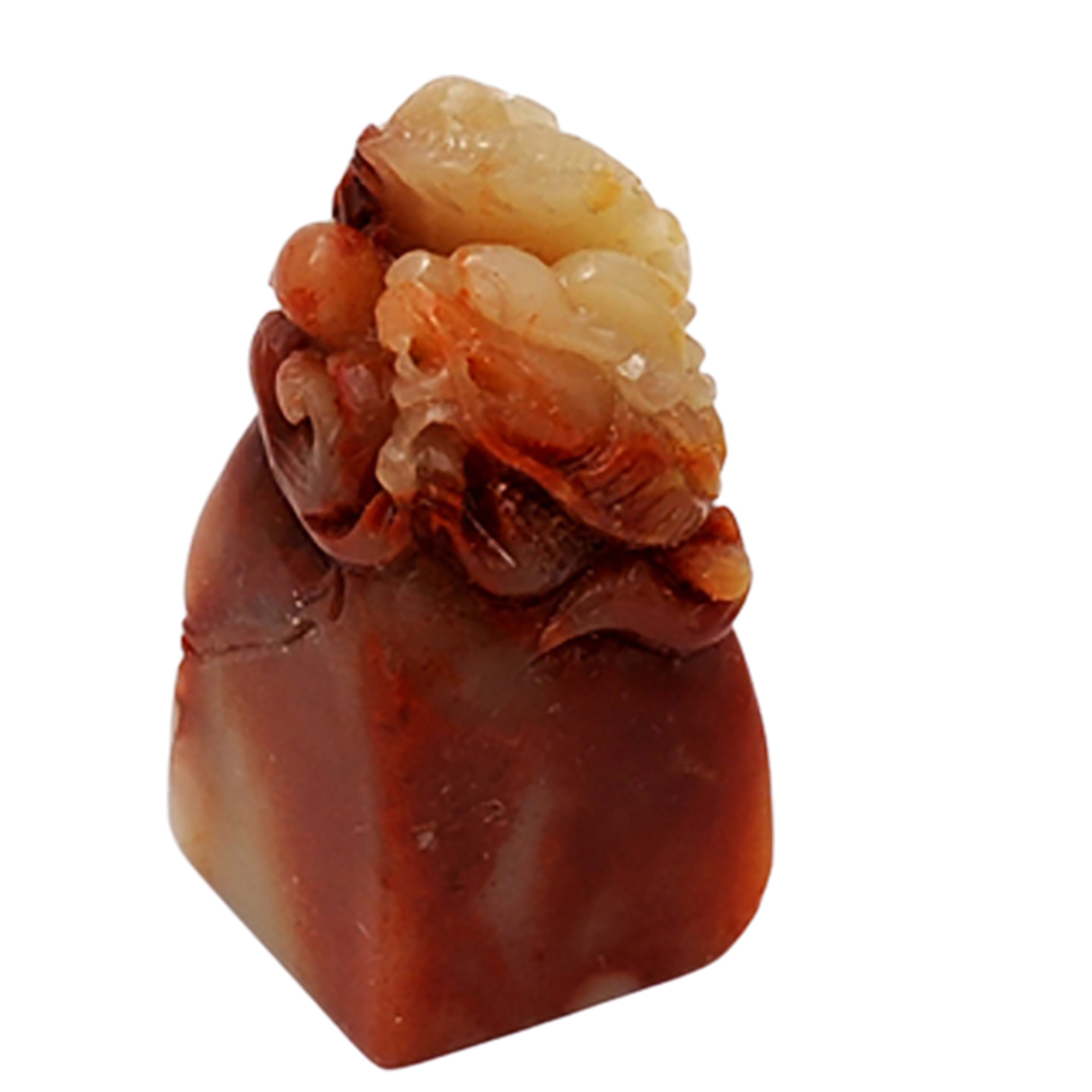 祥龍 頂級壽山三彩芙蓉凍石巧雕印章【十方】114964