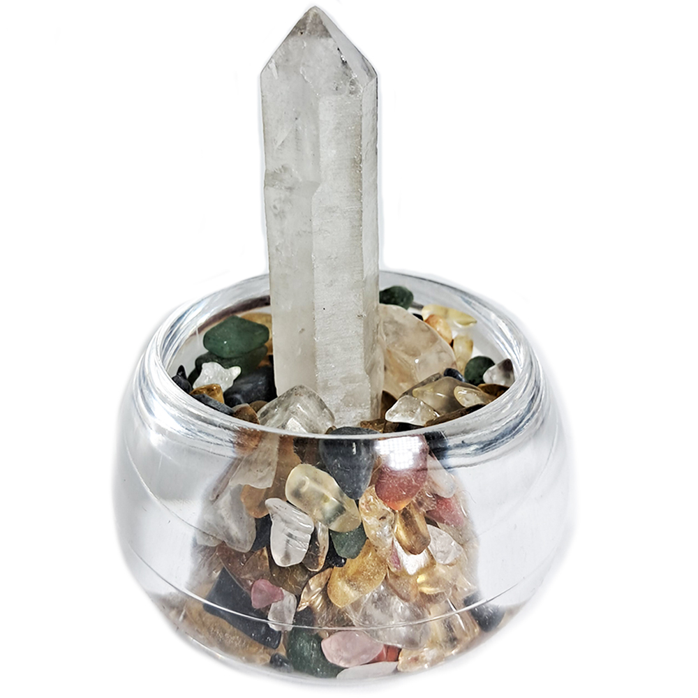 水晶柱水帶財{開運旺財}聚寶盆【十方】127319