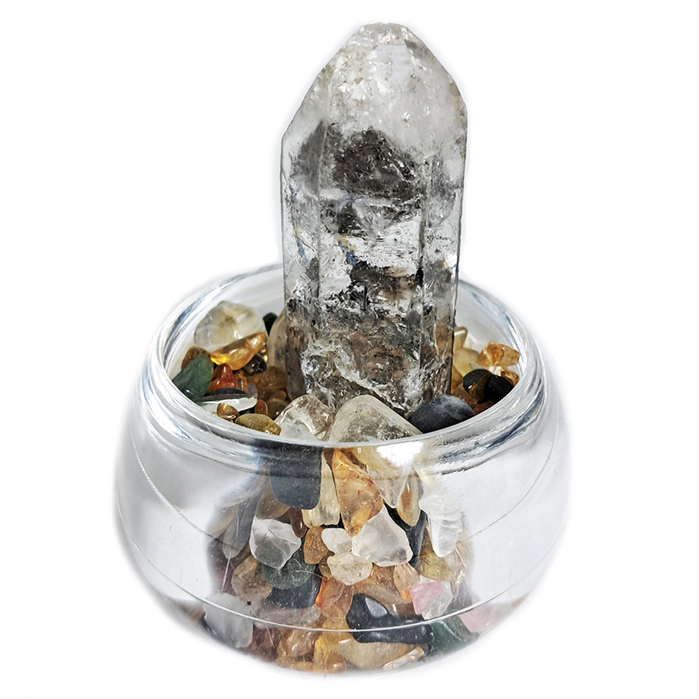 水晶柱水帶財{開運旺財}聚寶盆【十方】127315