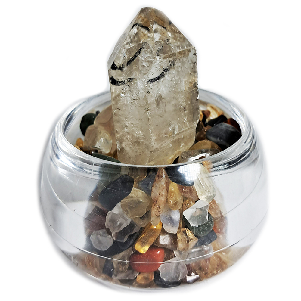 水晶柱水帶財{開運旺財}聚寶盆【十方】127322