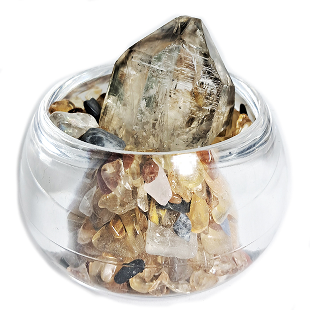 水晶柱水帶財{開運旺財}聚寶盆【十方】127328