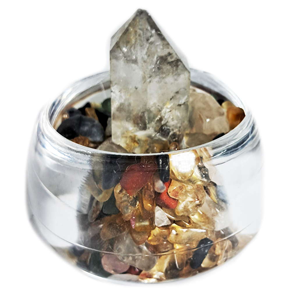 水晶柱水帶財{開運旺財}聚寶盆【十方】127552