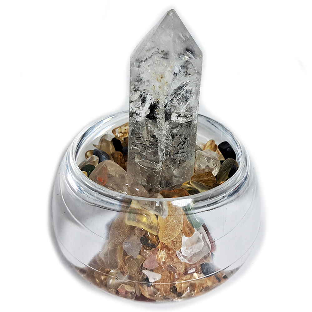 水晶柱水帶財{開運旺財}聚寶盆【十方】127553