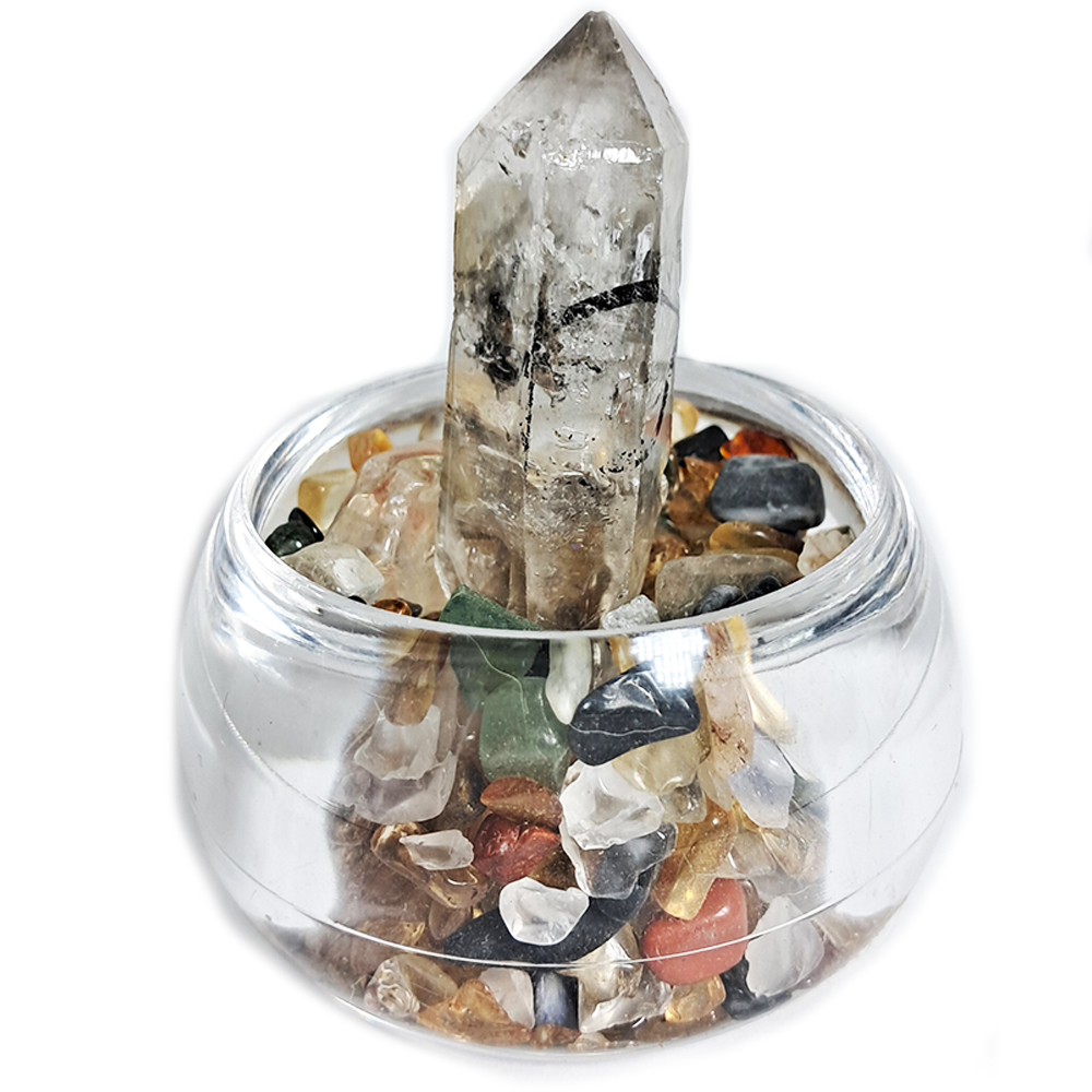 水晶柱水帶財{開運旺財}聚寶盆【十方】127317