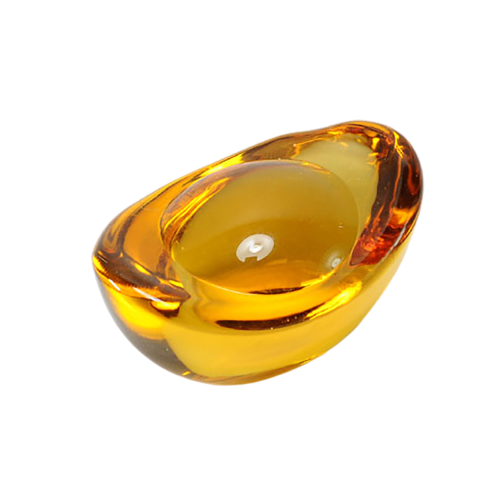 黃晶琉璃元寶 4.8公分 【十方】129131