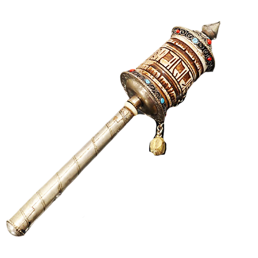 手轉經輪{獸骨}21公分【十方】128847