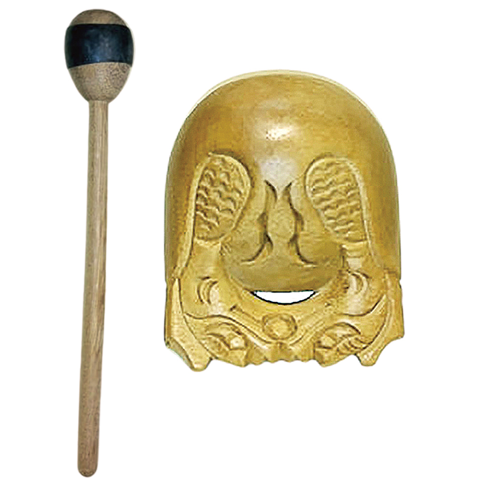 桂蘭木魚4吋附木魚棒【十方】129845