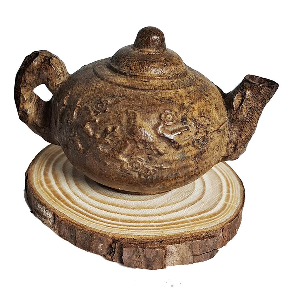 茶壺{土沉木雕}【十方】132672