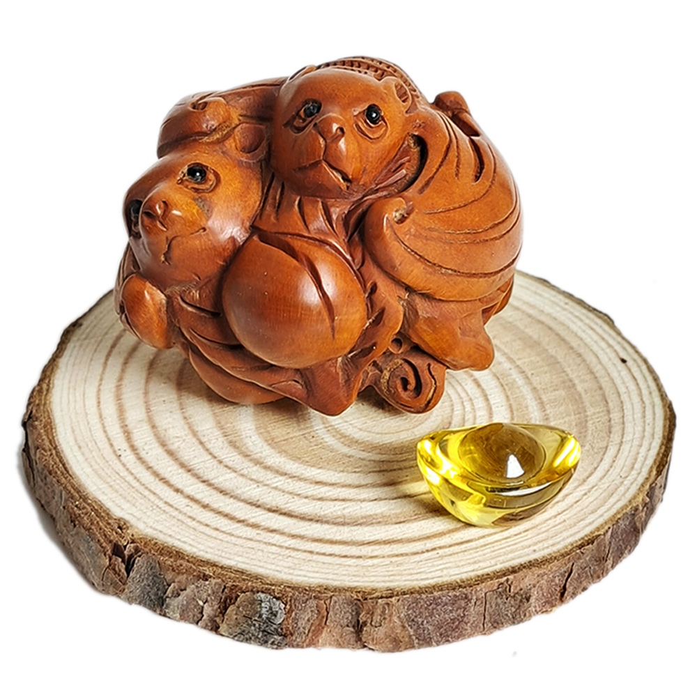 多福多壽{黃楊木}【十方】131069