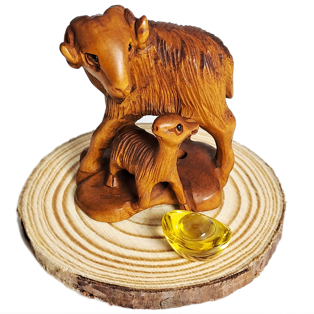 三羊開泰{黃楊木雕}開運精品【十方】132873