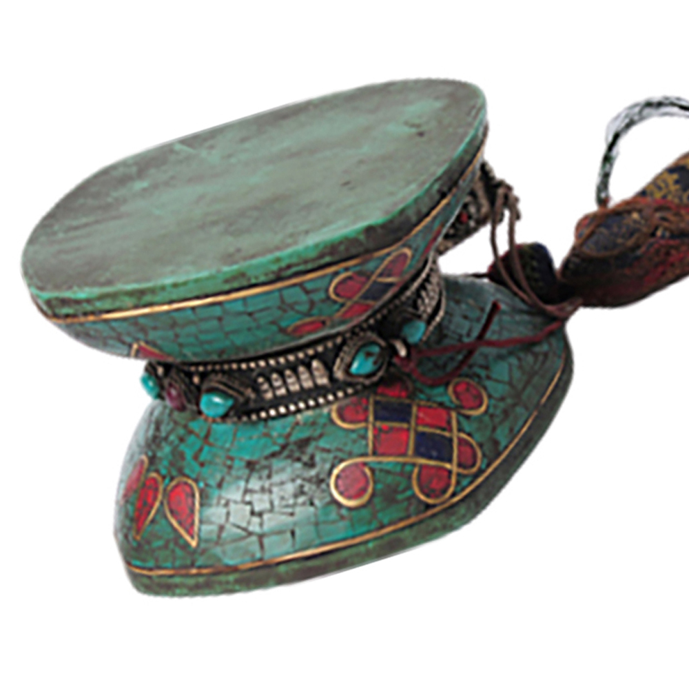 手鼓 吉祥結 鑲綠松石【十方】136873