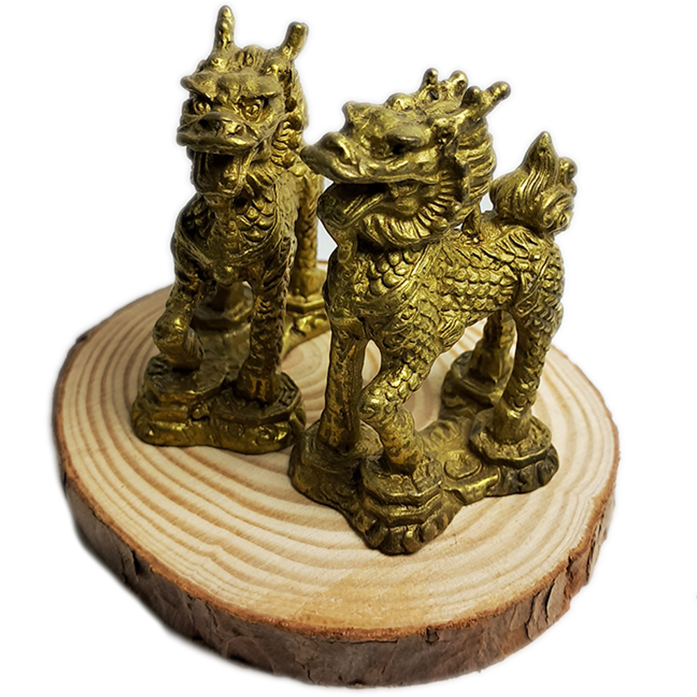 麒麟踩八卦{銅}1對【十方】136912