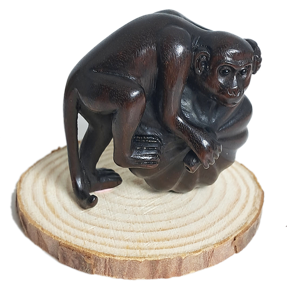 招財猴{檀木}開運精品【十方】139634