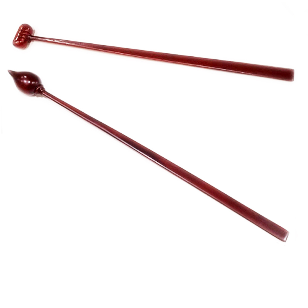 木魚棒+ 鐘棒各1支 紅木39公分【十方】142345