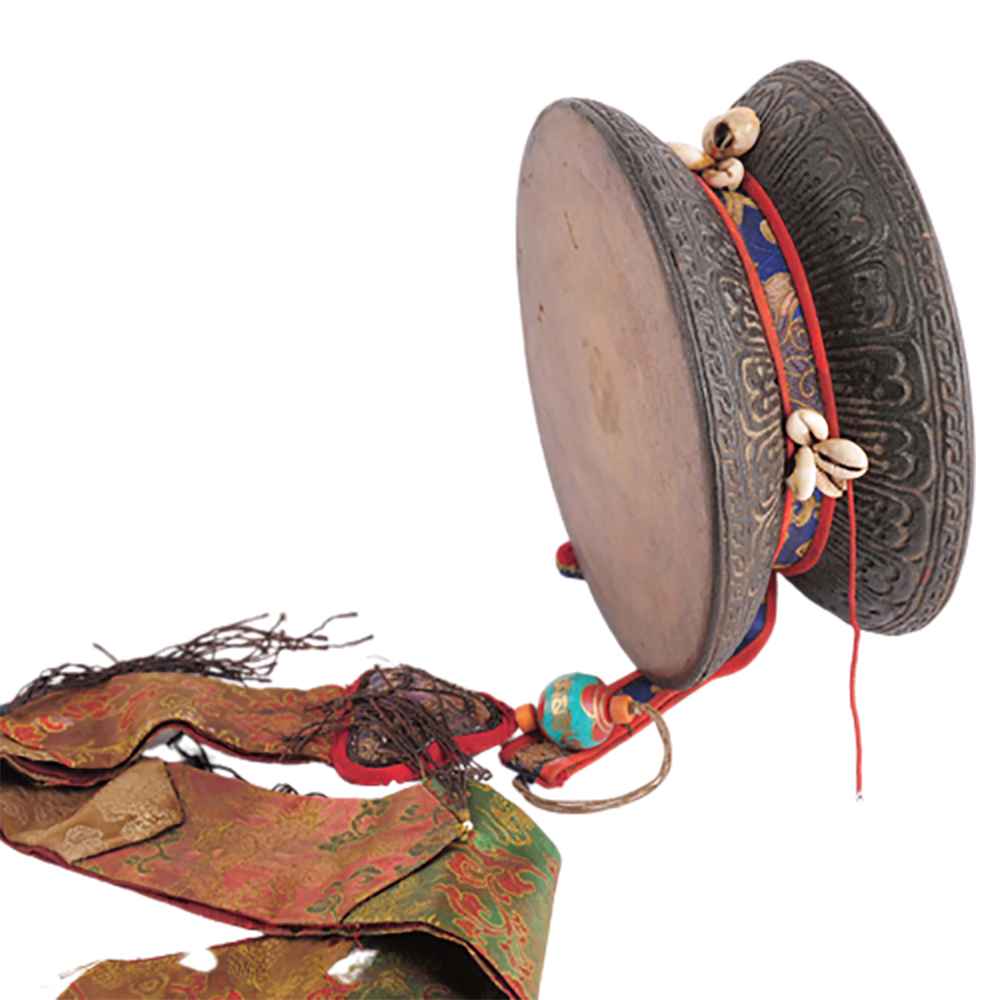 尼泊爾旃檀木大手鼓【十方】142190