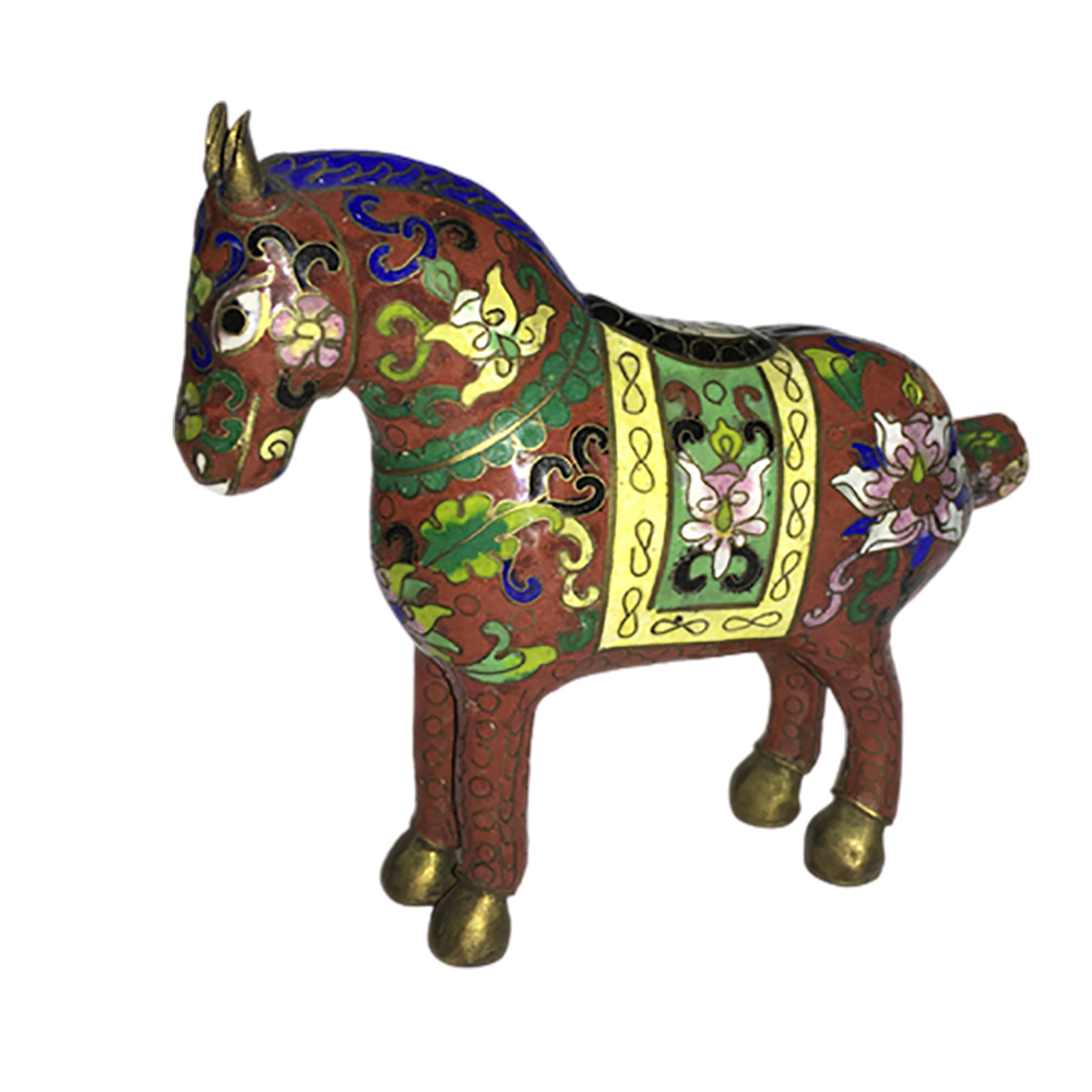 馬到成功 景泰藍11.7*12.6*4.1公分【十方】144019