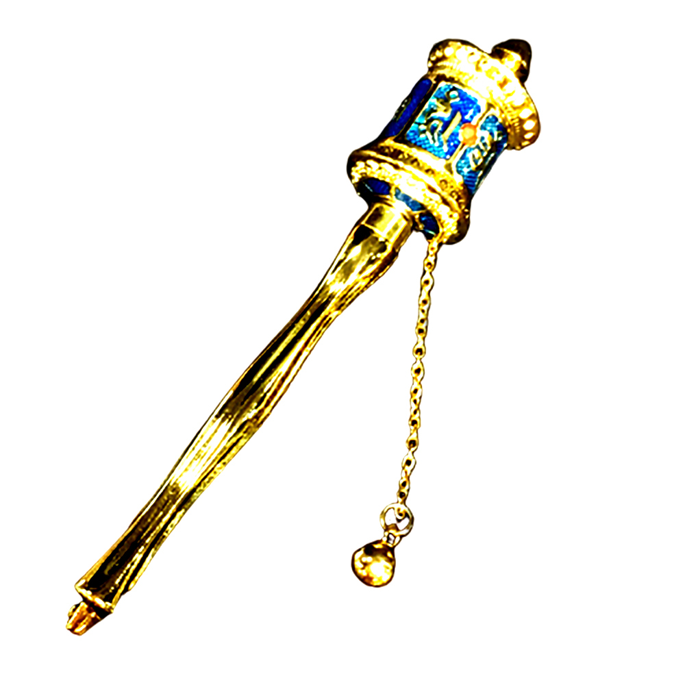 手轉經輪 求健康16*3公分藍色【十方】143241