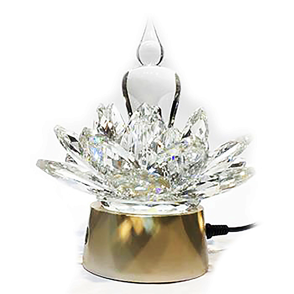 水晶蓮花 寶塔+ 七彩LED燈座【十方】143841