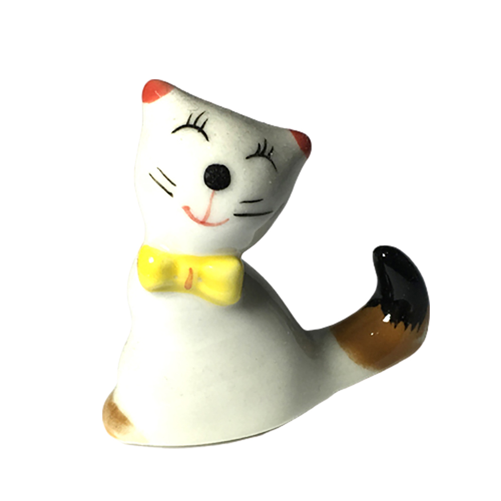 招財 貓咪陶擺件高1.9公分【十方】145369