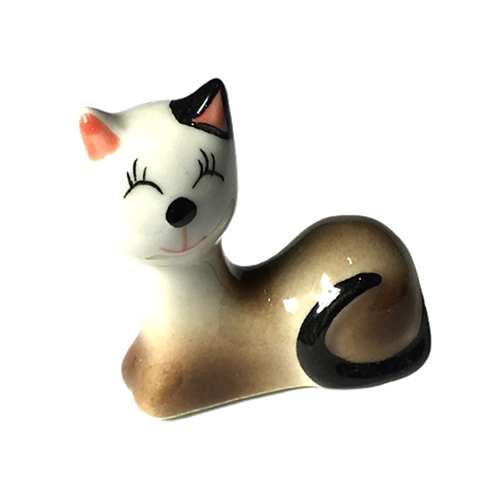 招財 貓陶瓷 擺件 高1.5公分【十方】145371