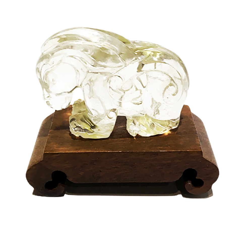 水晶馬附木座 寬7.8*4.4*高5公分【十方】144063