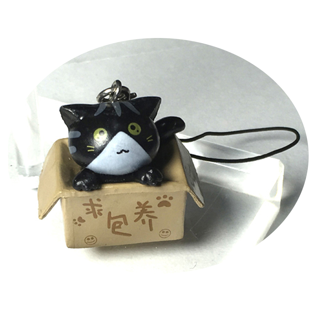 招財 求包養Q黑貓咪 掛飾 9 公分【十方】145375