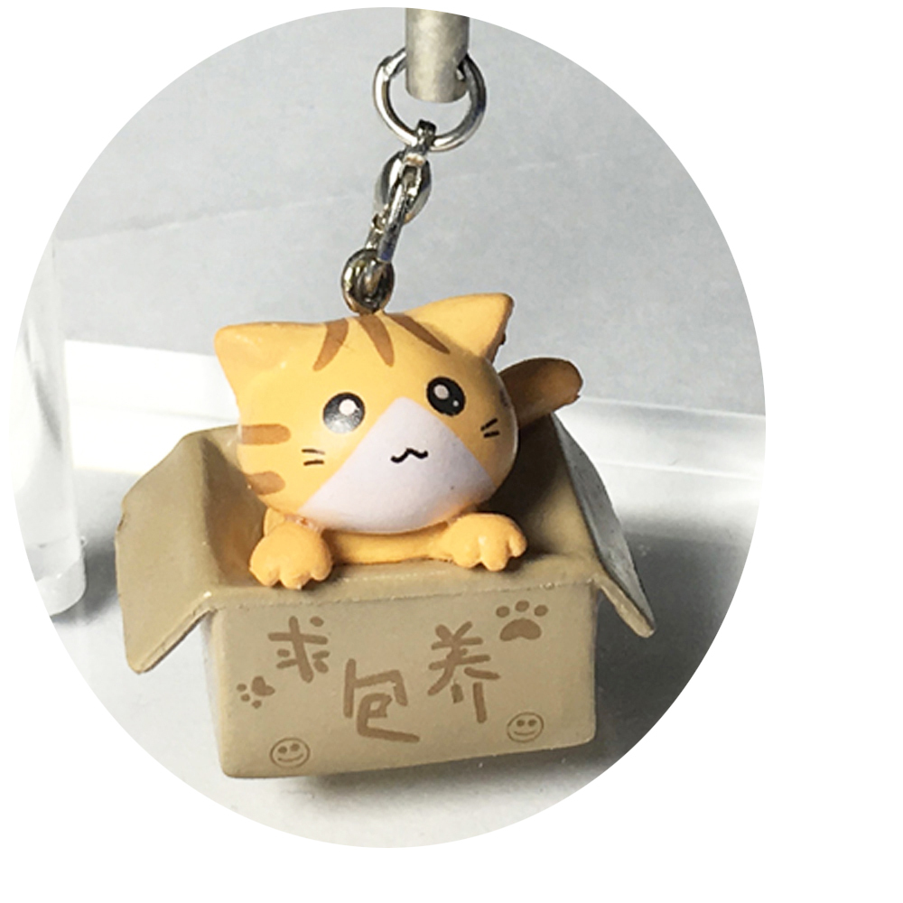 招財 求包養Q黃貓咪 掛飾 9公分【十方】145382