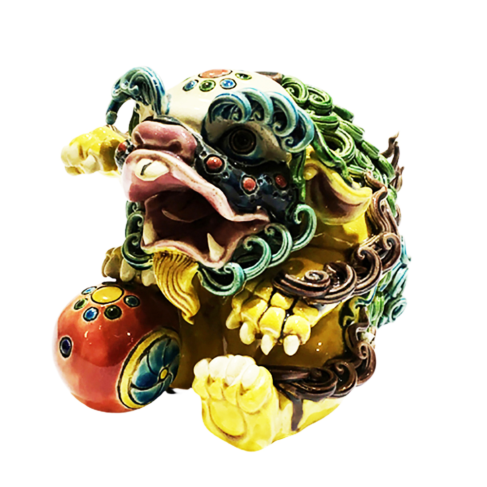 祥獅 交趾陶精品12.6*10*9.2公分【十方】144061