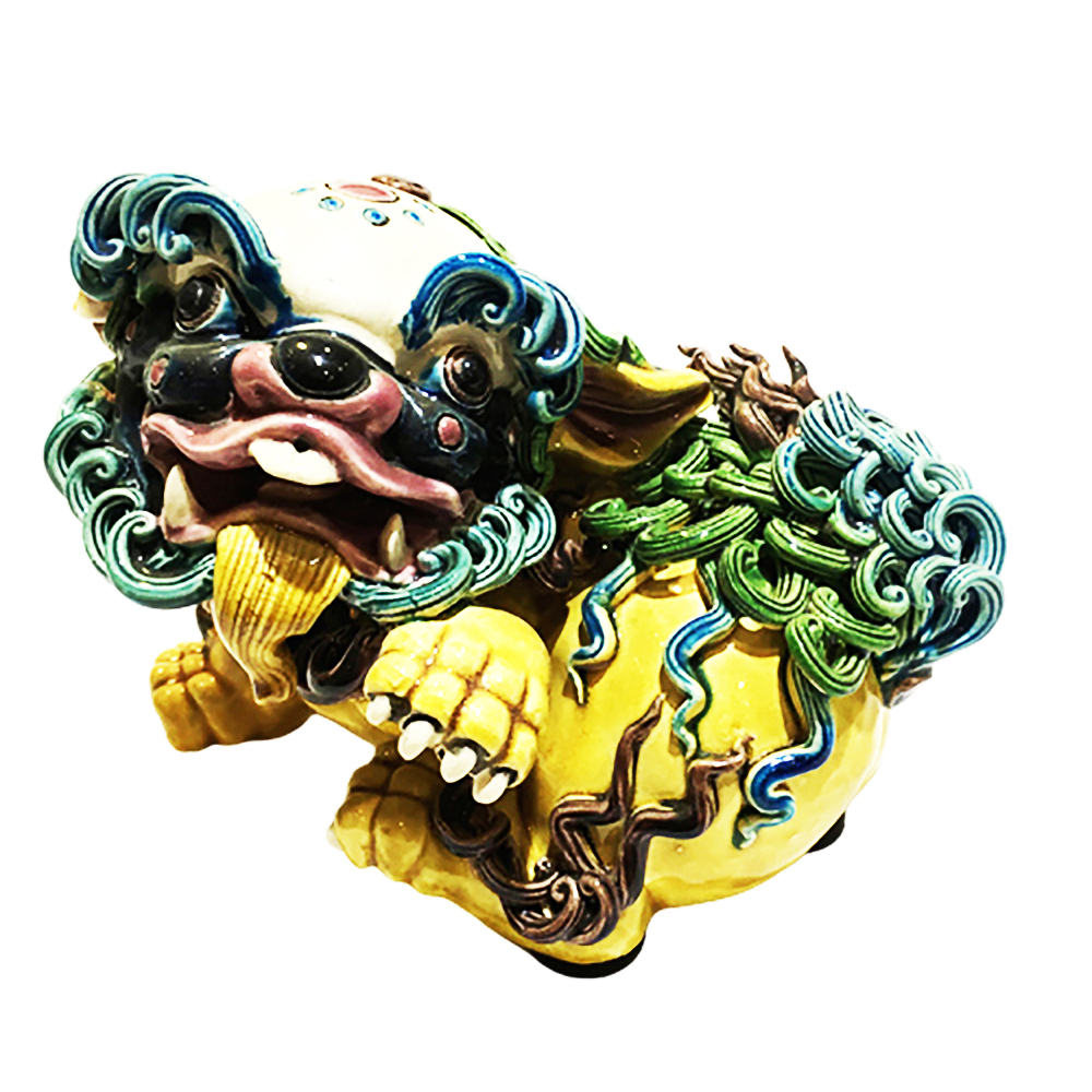 祥獅 交趾陶精品14*15*10 公分【十方】144058