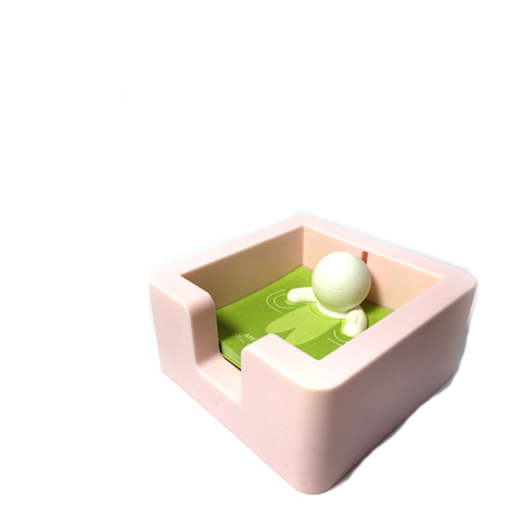浴缸便條紙盒  粉色 高 5 公分【十方】145783