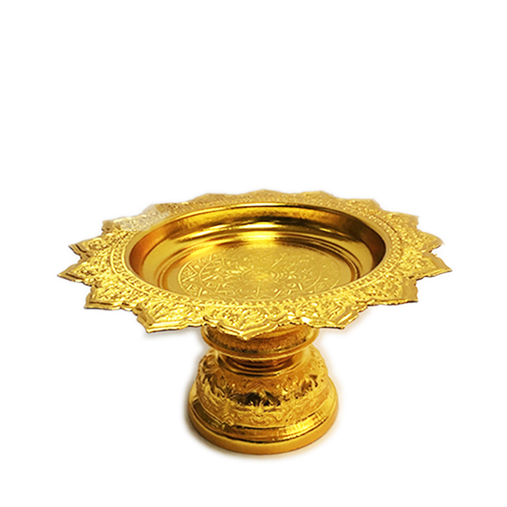 泰式錫銀大供盤22公分【十方】146021