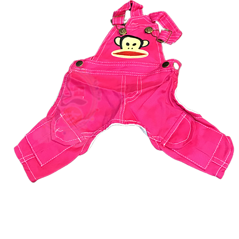 大嘴猴桃色吊帶褲寵物衣服XS【十方】147293