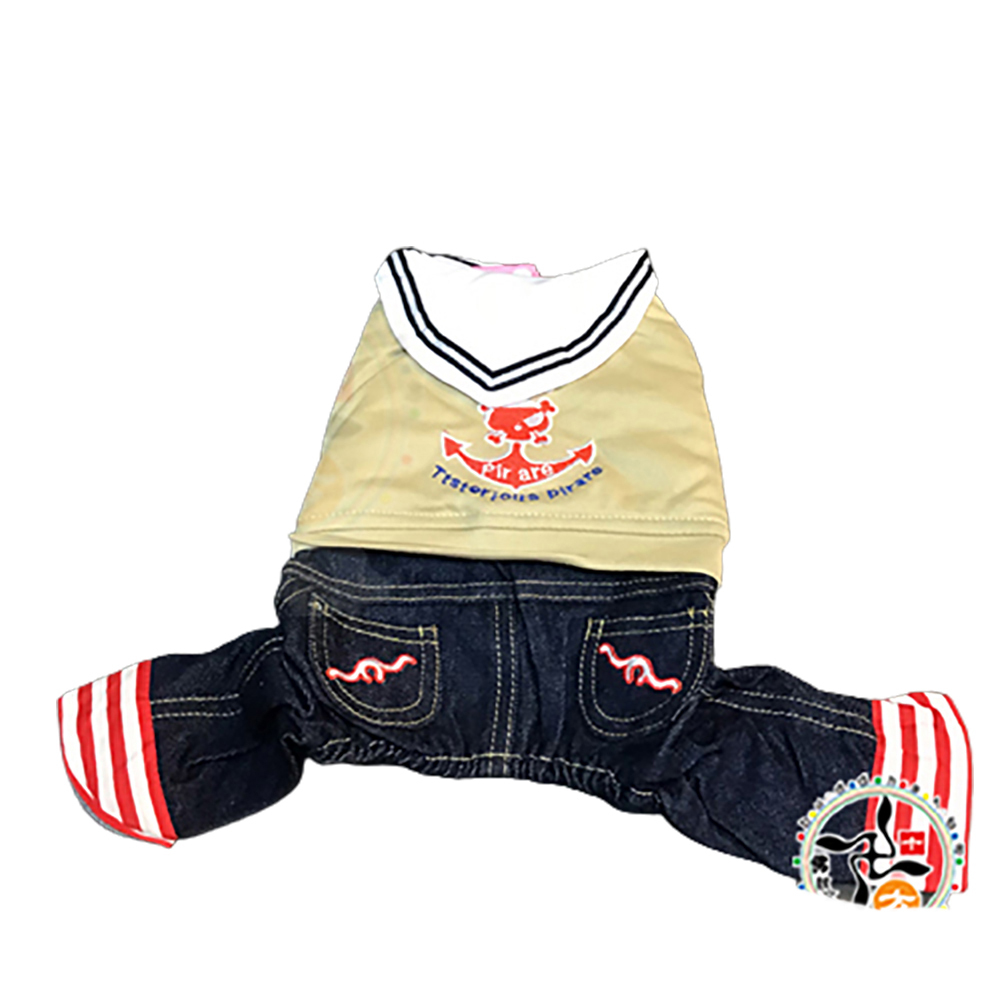 水手裝牛仔褲寵物衣服#3【十方】147282