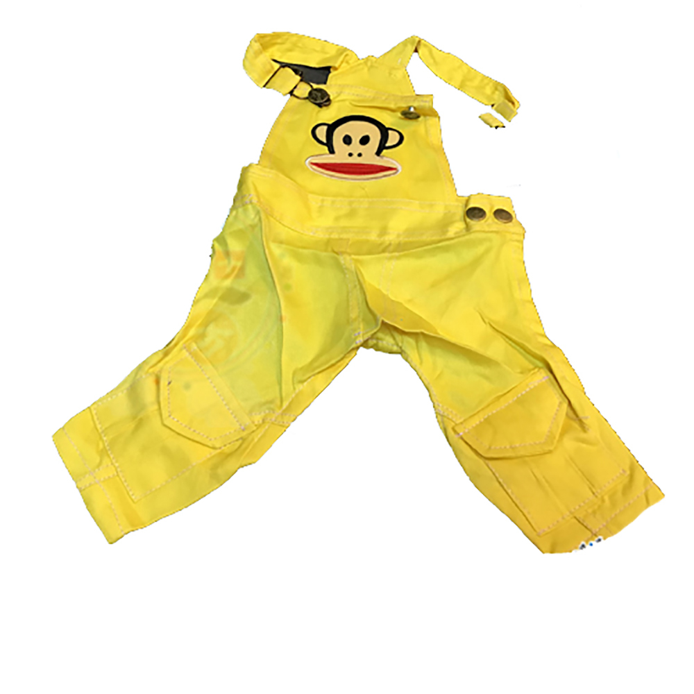 大嘴猴黃色吊帶褲寵物衣服S【十方】147281