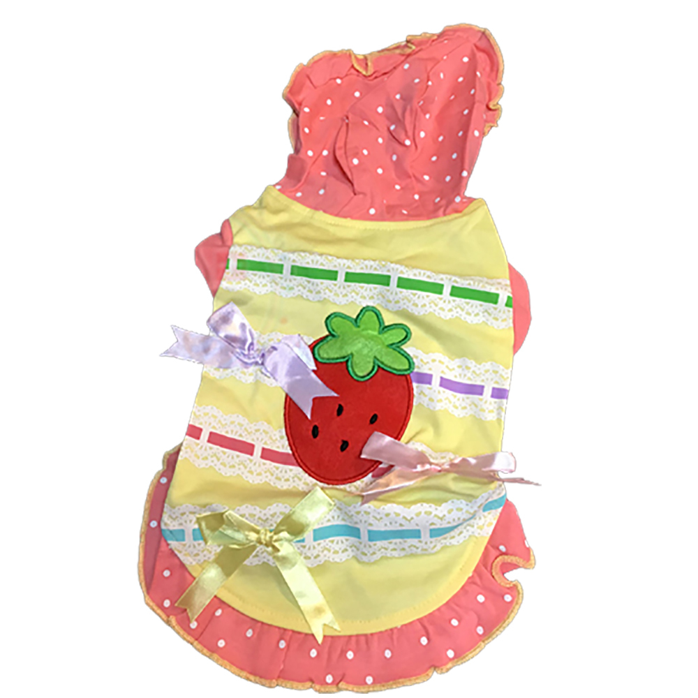 幸福草莓裝寵物衣服M【十方】147301