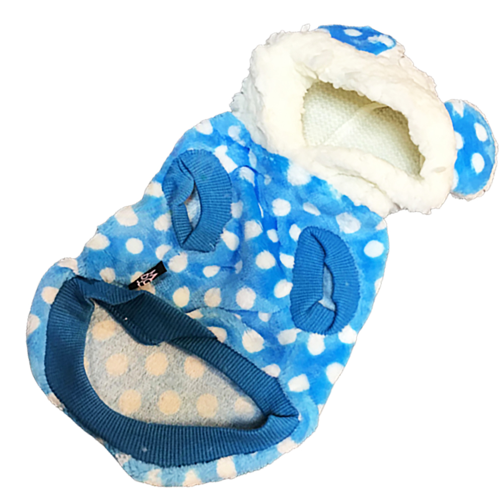 點點藍色兔裝寵物衣服M【十方】147318