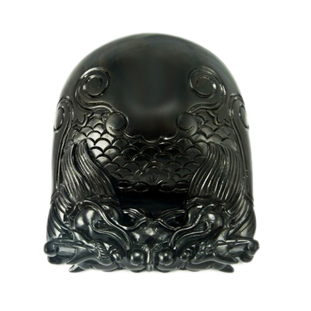 黑檀精雕雙龍木魚4吋【十方】146771