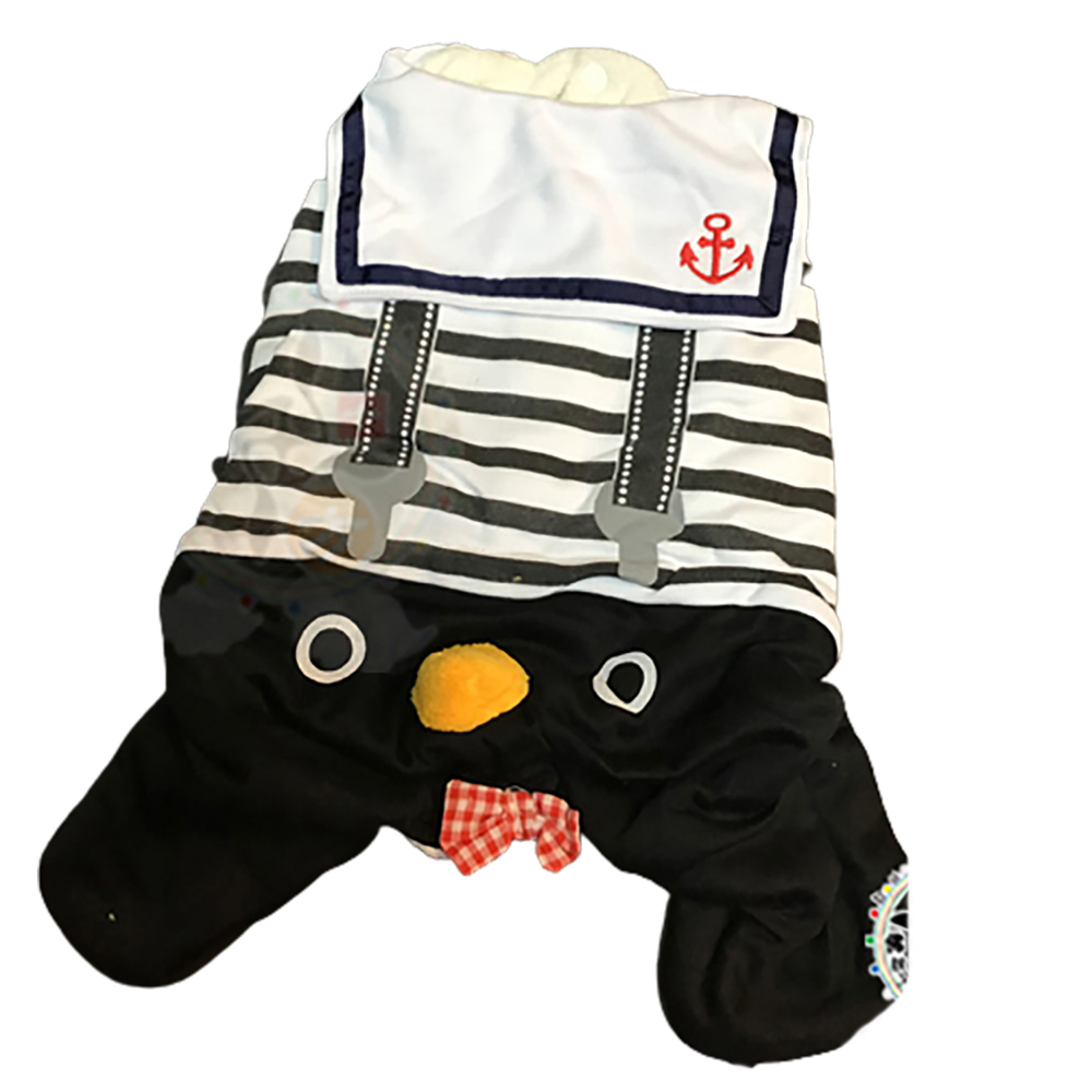 水手鴨鴨裝黑色寵物衣服5#【十方】147314